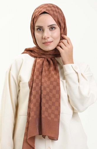 Kare Desenli Carmen Şal 70223-02 Taba