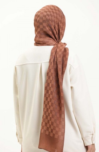 Kare Desenli Carmen Şal 70223-02 Taba