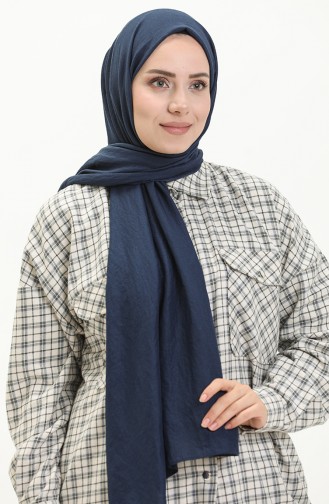 Soft Cotton Shawl 2000-18 Navy Blue 2000-18