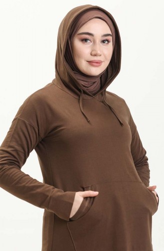 Sweatshirt Couleur Brun 10383-01