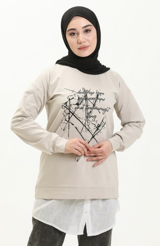 Cream Sweatshirt 10384-01