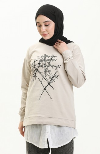 Cream Sweatshirt 10384-01
