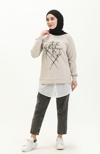 Cream Sweatshirt 10384-01