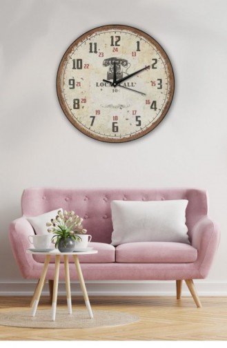 Retro Tasarımlı Duvar Saati 40 X 40 Mbolddsx40 0471