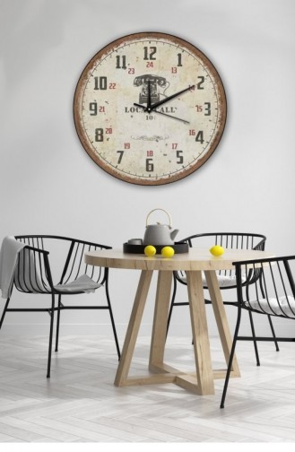 Retro Tasarımlı Duvar Saati 40 X 40 Mbolddsx40 0471