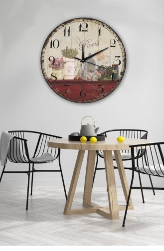 Retro Tasarımlı Duvar Saati 45 X 45 Mbolddsx45 0327