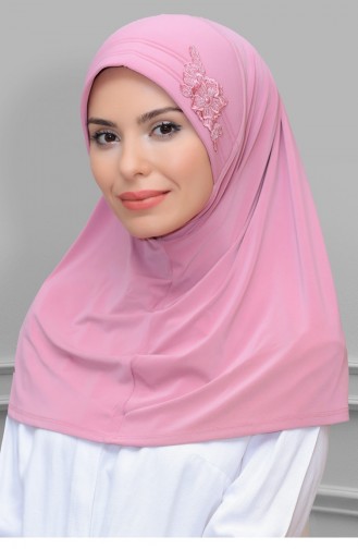 Beige-Rose Kopftuch 1592