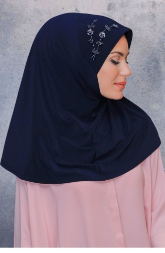 Navy Blue Scarf 1608