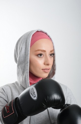 Violet Pratik Hazır Geçmeli Tesettür Bone Sandy Kumaş Spor Hijab 2113 21