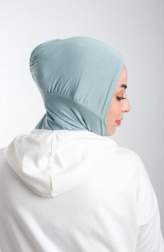 Çağla Yeşili Pratik Hazır Geçmeli Tesettür Bone Sandy Kumaş Spor Hijab 2113 32