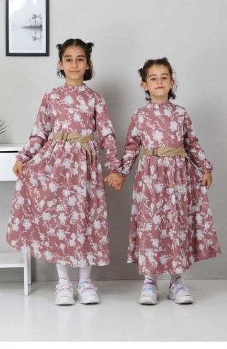 Dusty Rose Children`s Dress 12635