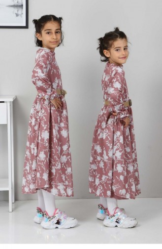 Dusty Rose Children`s Dress 12635