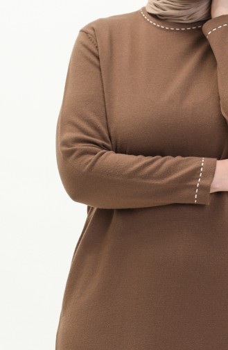 Plus Size Sweater 2033-01 Brown 2033-01