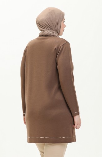 Plus Size Sweater 2033-01 Brown 2033-01