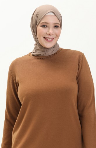 Große Größe Trikot Pullover 2033-02 Tabak 2033-02