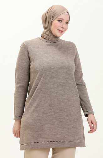 Plus Size Sweater 2033-03 Mink 2033-03
