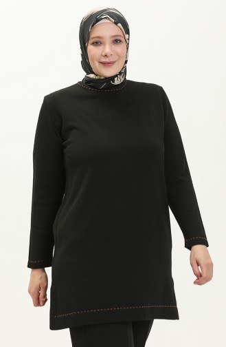 Pull en Tricot Grande Taille 2033-05 Noir 2033-05