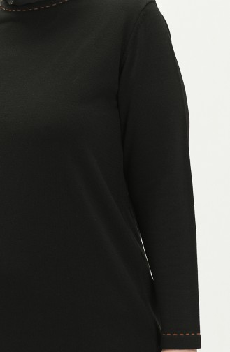 Pull en Tricot Grande Taille 2033-05 Noir 2033-05