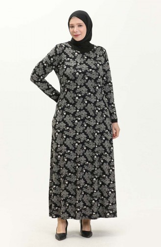 Plus Size Viscose Dress 4552ab-01 Black 4552AB-01