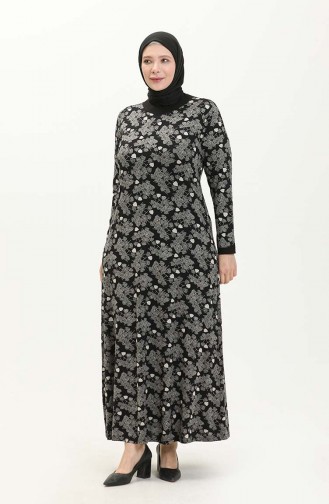 Black İslamitische Jurk 4552AB-01