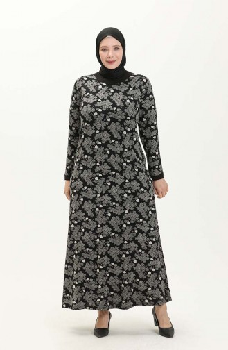 Plus Size Viscose Dress 4552ab-01 Black 4552AB-01