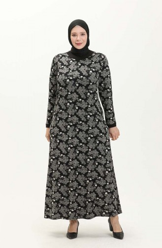 Black İslamitische Jurk 4552AB-01