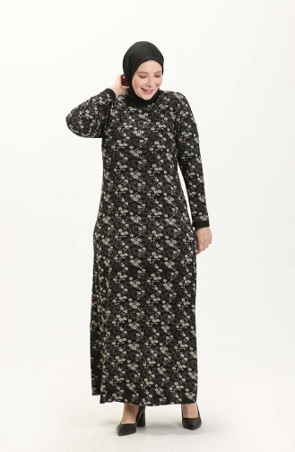 Plus Size Viscose Dress 4552ae-01 Black 4552AE-01