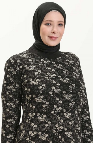 Black İslamitische Jurk 4552AE-01