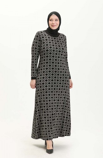 Black İslamitische Jurk 4552AG-01