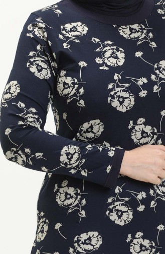 Große Größe Viskose Kleid 4552AI-01 Dunkelblau 4552AI-01