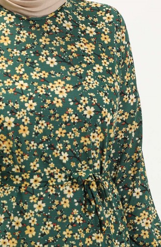 Große Größe Kleid mit Volant 4574B-04 Grün 4574B-04