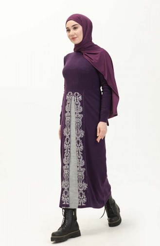 Purple İslamitische Jurk 0522-11