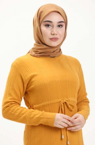 Mustard İslamitische Jurk 3030-06