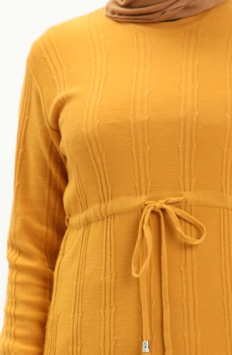 Knitwear Shirred Dress 3030-06 Mustard 3030-06