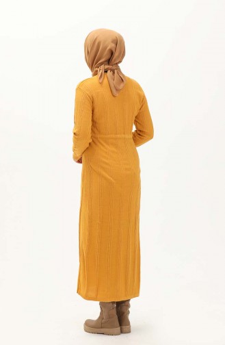 Knitwear Shirred Dress 3030-06 Mustard 3030-06