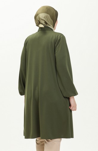 Große Größe Tunika mit Hemdkragen 2230-06 Khaki 2230-06