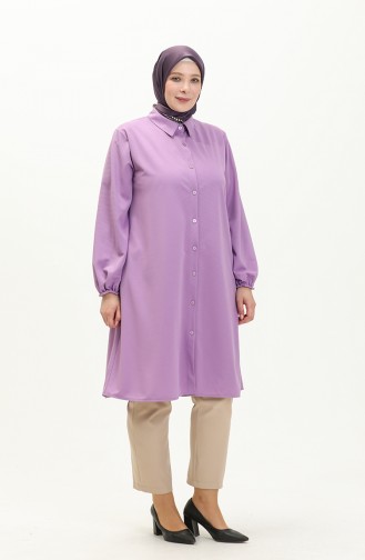 Tunique Col Chemise Grande Taille 2230-09 Lila 2230-09