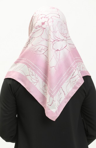 Écharpe en Cachemire Dubai à Motifs 70236-01 Rose 70236-01