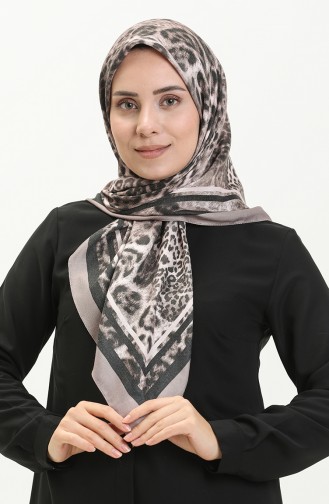 Écharpe en Cachemire Dubai à Motifs 70237-06 Gris Clair 70237-06