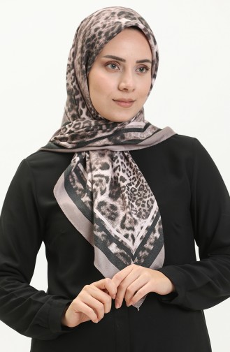 Écharpe en Cachemire Dubai à Motifs 70237-06 Gris Clair 70237-06