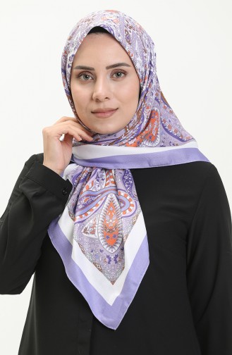 Écharpe en Cachemire Dubai à Motifs 70238-04 Lila 70238-04