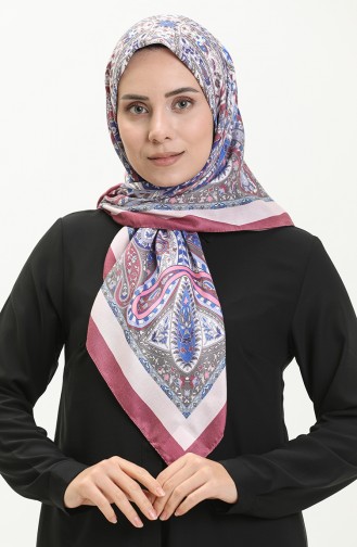 Écharpe en Cachemire Dubai à Motifs 70238-05 Rose Pâle 70238-05