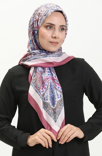 Écharpe en Cachemire Dubai à Motifs 70238-05 Rose Pâle 70238-05