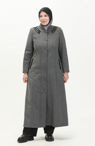 Plus Size Cachet Coat 0417-02 Gray 0417-02