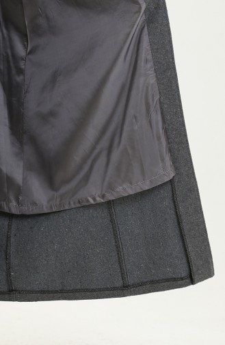 Große Größe längelang-geknöpfter Cachet-Mantel 0417-02 Grau 0417-02
