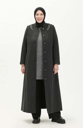 Plus Size Cachet Coat 0417-03 Smoke-Colored 0417-03