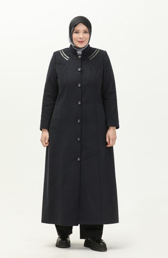 Plus Size Cachet Coat 0417-04 Navy Blue 0417-04