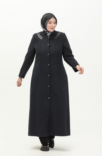 Plus Size Cachet Coat 0417-04 Navy Blue 0417-04