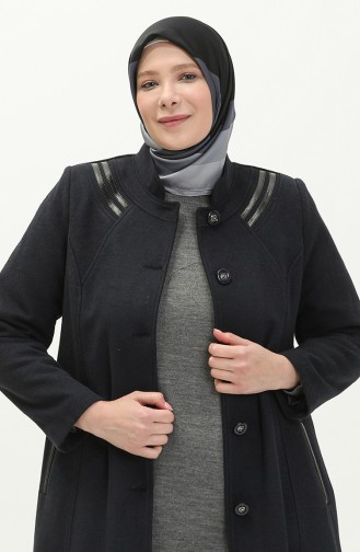 Plus Size Cachet Coat 0417-04 Navy Blue 0417-04