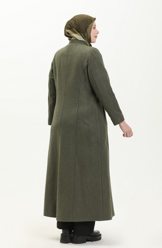 Plus Size Cachet Coat 0417-05 Khaki Green 0417-05